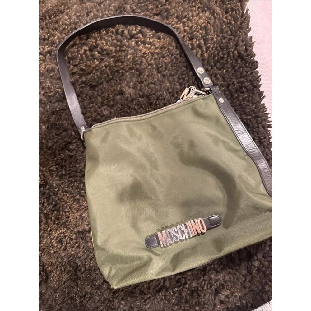 Moschino army green purse